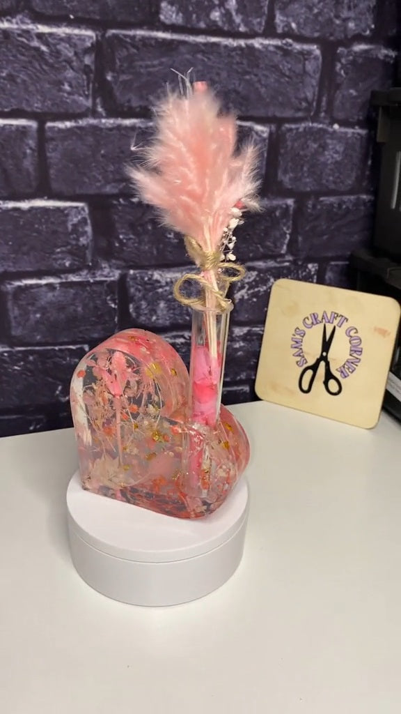 Floral Heart with Vase