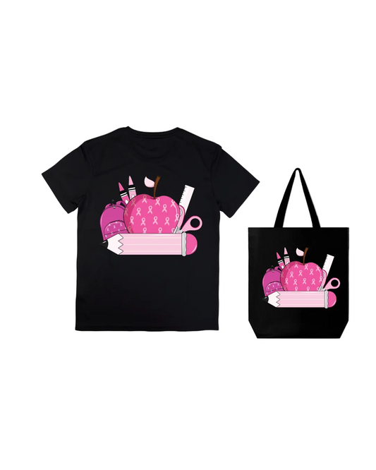 BREAST CANCER AWARENESS TOTE AND TEE SET